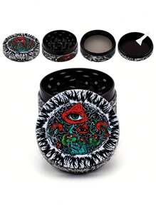 BROS 1 pieza Molinillo de diseño de dibujos animados - Triturador de metal multiuso con diámetro de 2.48"/1.57"(4/6.3cm) - Regalo de Halloween/Navidad para uso doméstico, herramienta de molienda fácil de usar, accesorios esenciales para el hogar