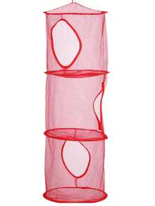 1pc Stuffed Animal Net Or Hammock ,3 Compartments Hanging Stuffed Animal Storage Toy Net Hammocfor BedRoom Home Decor - Multicolor - View 17