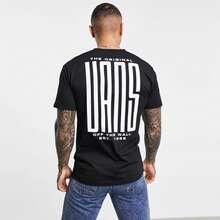 VANS MN STRETCHED SS T Shirt Black Mens Casual Cotton Streetwear Tee - Black - View 2