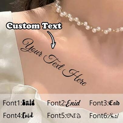 LICVIC 1-20 Stück personalisierte temporäre Tattoo Aufkleber, individualisierte Tattoo Aufkleber, individualisierte Buchstaben Tattoo Aufkleber, Spruch Tattoos, geeignet als Geburtstagsgeschenk, für Lässig, Basic, Casual, weich, einzigartig, personalisiert, individuell, ideales Geschenk für sie, Freundin, Freund, Familie, Klasse von 2026