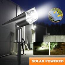Solar Ground Light, White/Warm/RGB Light, Dual Use For Ground & Wall, Self-Illuminating At Night After Charging In Daytime, 150° Rotatable, IP65 Waterproof & Anti-Lightning Design, Outdoor Landscape Lighting, Garden & Camping Atmosphere Maker