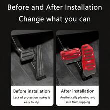 Aluminum Alloy Car Pedal Cover - Non-Slip Durable Foot Pad, Available In Red, Blue, Silver, Pink - Fit For Most Automatic Transmission Vehicle Models - Multicolor - View 10