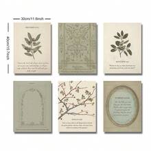 Bộ 6 bức tranh tường nghệ thuật in hình Kinh thánh cổ điển không khung, tranh vải canvas, tranh thực vật, tranh tối giản, tranh mộc mạc, tranh ký túc xá, căn hộ, phòng khách, trang trí nhà hiện đại - Nhiều màu - Xem 10