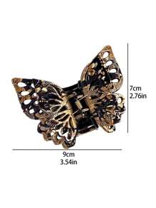1pc (Random Style) 3-Layer Butterfly Hair Clip, Exquisite Ditsy Floral Butterfly Hair Clip, Elegant Hair Accessory Summer