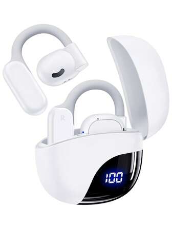 Tagry K08 开放式运动耳机 IPX7 防水蓝牙 5.3 耳机 80 小时播放时间触控 适用于健身跑步健身房