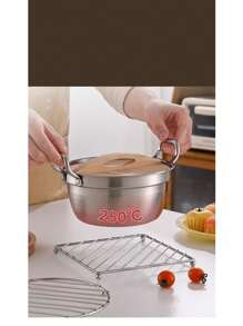 1 pièce Support épais en acier inoxydable pour casserole, tapis résistant à la chaleur, dessous de plat polyvalent pour la cuisine, grille vapeur, support pour bol et plat