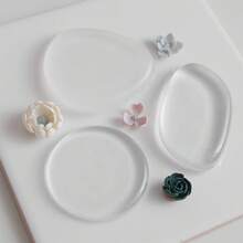 1pc/3pcs Reusable & Washable Soft Clay Earring Silicone Petal Shaping Craft Tools - Clear - View 1