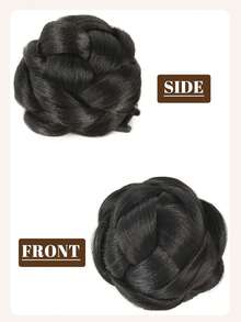 1 件合成假发抓发髻合成假发耐热头发抓握和夹花蕾头适合女性日常穿着和聚会