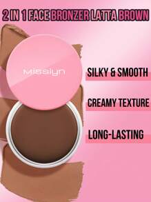 Misslyn Bronceador facial MISSLYN de 2 en 1, bronceador, bronceador facial, bronceador en crema, maquillaje bronceador, bronceador facial en crema, regalo de Navidad, Y2K, Día de Acción de Gracias, fiesta de playa, bronceador mate, bronceador en crema de caramelo, bronceador de larga duración, bronceador de alta pigmentación, bronceador de tonos cálidos, bronceador de larga duración, vegano, libre de crueldad animal