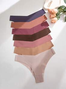 7pcs/Pack Women's Comfortable Breathable Seamless Sports Bikini Briefs - 彩色 - 查看 5