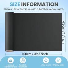 17 X 39 Inch Home Decorative Sticker – Self Adhesive Leather Repair Patch Tape, Multi-Purpose Furniture Sticker For Sofa, Couch, Car Seats, Office Chair, Boat Seat, Bags, Wall & Vinyl Surface Repair, Leather Texture Furniture Wrap Decal (Black/Brown/Dark Brown) Wall Stickers Room Decor Wall Decor Wall Sticker Personalised Stickers