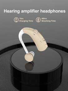 Hearing Aid/Amplifier Suitable For The Elderly, Rechargeable Hearing Aid Suitable For The Elderly, With Noise Elimination Function, The Best Hearing Aid Suitable For The Elderly, With Volume Control And Black And White Skin.