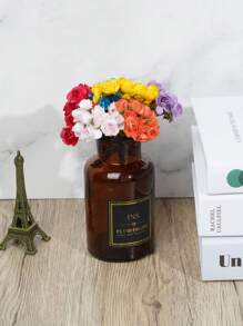 3 lots de roses miniatures artificielles en papier de couleurs mélangées, fleurs artisanales petites pour artisanat, fleurs miniatures pour bouquet de mariage. Fleurs en papier miniatures avec tiges pour artisanat DIY, scrapbooking et embellissement