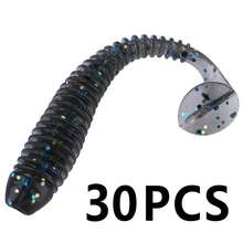 SOUGAYILANG 10/30/50pcs Artificial Soft Lure,5cm/1g Lifelike Worm Lure,Simulated Fish Tail Motion,Silicone Fishing Lures,For Freshwater And Saltwater,Bass Fishing Gear Tackle - Multicolor - View 21