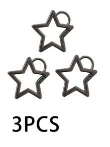 1/2 pièces Mousqueton en alliage de zinc en forme d'étoile, boucle à ressort, boucle de connexion décorative, pour porte-clés, boucle de décoration de sac à dos, pendentif etc. usage quotidien, très convient pour les étudiants, travailleurs et adolescents