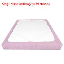 1 pieza Funda de colchón con diseño jacquard de unicolor, cobertor elástico para proteger tu ropa de cama y agregar estilo al hogar, adecuado para todas las estaciones