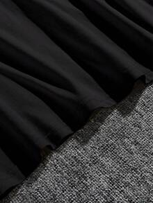 Customized Men's T-Shirts And Shirts, Spring/Summer Styles, Loose Fit, Casual, Sports, Outdoor, Men's Short Sleeve, Personalized Photo Print, Upload Your Photos/Portraits/Loved Ones/Pets/Friends/Landscapes, Add Your Text/Names/Slogans/Fun Messages/Blessings, Men's Crew Neck T-Shirts, Short Sleeve, Black Tops, Holiday Gift, Valentine's/Birthday/Anniversary Photo Customization, Gift For Him, Spring/Summer Short Sleeve - Black - View 7