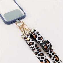Mobile Phone Lanyard Print Back Hanging Neck Chain Crossbody Leopard Adjustable Shoulder Wide Pendant Anti-Lost Sling With Clip Gifts For Mother, Family, Friends, Birthday, Holiday Phone Charm, Phone Chain