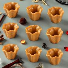 1/4 件硅胶冰淇淋形蜡烛模具，DIY 手工蜡烛制作用品，蜡熔体，肥皂，树脂工艺装饰 - 白色 - 查看 5