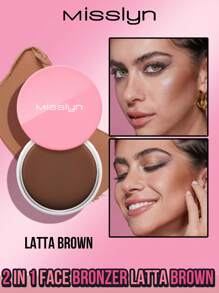 Misslyn Bronceador facial MISSLYN de 2 en 1, bronceador, bronceador facial, bronceador en crema, maquillaje bronceador, bronceador facial en crema, regalo de Navidad, Y2K, Día de Acción de Gracias, fiesta de playa, bronceador mate, bronceador en crema de caramelo, bronceador de larga duración, bronceador de alta pigmentación, bronceador de tonos cálidos, bronceador de larga duración, vegano, libre de crueldad animal