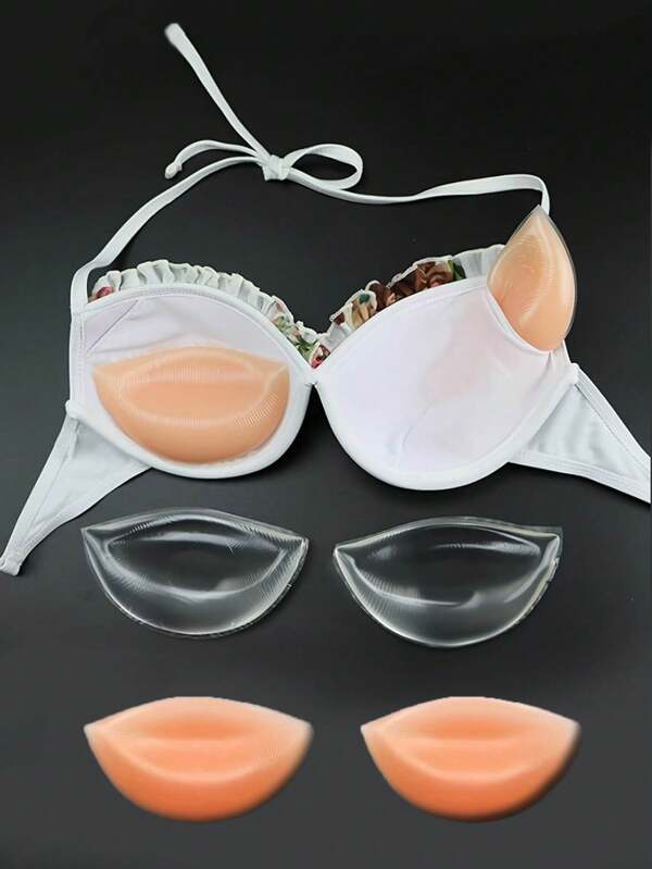 2/4pcs Of Ultra-Soft Silicone Breast Pads, Gel-Enhancing Inserts For Bras That Lift The Bust, Non-Slip Sticky Breast Uplift Pads. Bikini Halter, Seamless Underwear Enhancement, Soft And Comfortable Lingerie Accessories For Women