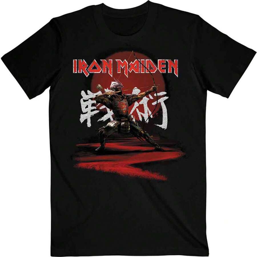 Iron Maiden Senjutsu Eddie Archer Kanji T Shirt - Black - View 1
