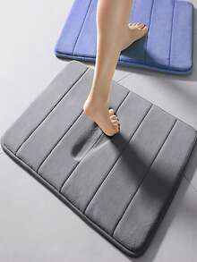 Juego dispensador jabón baño tapete baño accesorios set organización higiene hogar material resistente diseño elegante funcional moderno fácil limpieza practicidad - Gris - Ver 9