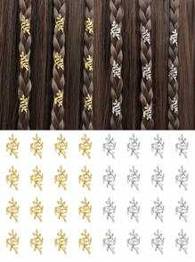 40 buc inele de păr din aliaj în formă de frunză de viță, ace de păr vintage pentru dreadlock, femei și fete, accesorii de păr de vară, bijuterii de păr Loc pentru împletituri, agrafe de păr