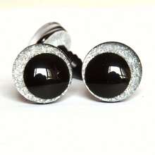 12pcs Glitter Eyes,Sparkling Eyes For Dolls,Knitted Felt Dolls, 3D Glitter Plastic Craft Eyes For Amigurumi DIY Puppet, Bear, Toy Making Supplies,12/14/16/18/20/25/30mm,Six Colors