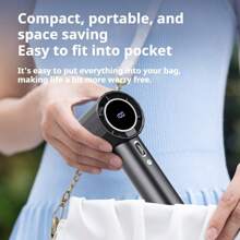 100-Speed Adjustable Small Fan With 1800mAh Battery, High-Speed Outdoor Portable Desk Mini Handheld Fan