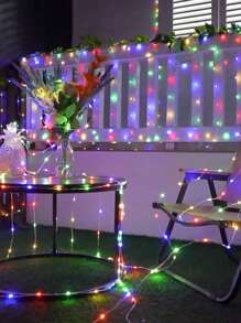 Guirlande lumineuse à rideau à LED avec 8 modes et télécommande USB pour mariage, Noël, décoration de la maison et des festivals
