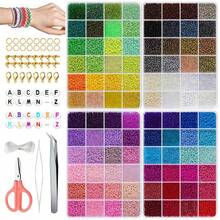 1 Set Of 4 Dual Colored Bead Mix Set With Accessories, Suitable For DIY Bracelet, Necklace, And Waist Belt Decorations For Mother's Day, Easter, School Events, And Weddings - DIY Supplies - View 1