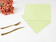 Placemat Set Of 6 Silicone Placemats For Kitchen Dining Table Decor, Washable Table Placemats Wipeable Table Mat - Light Green - View 6