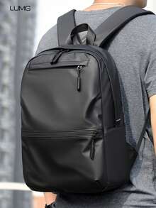 Men's Classic Business Laptop Backpack Casual Daypack Suitable For Going To School And Commuting Graduation - Black - View 2