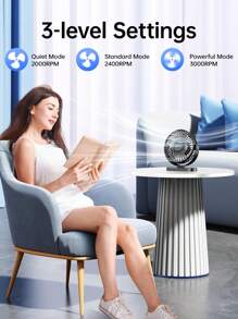 Ventilador de escritorio de verano, ventilador portátil USB con inclinación de 360°, ventilador personal plegable con 3 velocidades, ultra silencioso, ventilador de mesa para estudiantes, dormitorio, pequeño ventilador de enfriamiento y refrigerador de aire