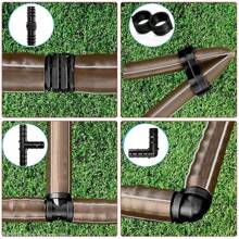 42 件/套滴灌配件套件，灌溉倒钩连接器，适用于 1/2 英寸管道的水管连接器（2 个开关阀、8 个接头、8 个三通、8 个弯头、8 个端盖、8 个端盖塞）﻿ - 彩色 - 查看 7