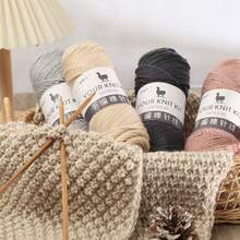 5 Pcs Soft Alpaca Blend Yarn, 95% Alpaca & 5% Acrylic, Medium Weight, Suitable For 4-5mm Needles, For Comfortable Knitting Of Sweaters, Jackets, Vests, Shawls, Scarves, Hats In Various Colors - 5 Pack - View 10