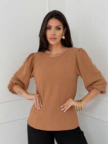 blusa feminina com manga 3/4