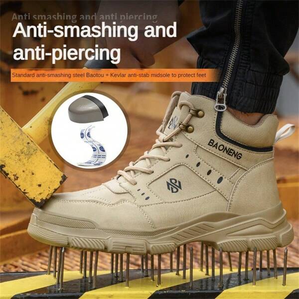 Safety Protective Boots Work Safety Shoes Men Winter Safety Boots Anti-Puncture Work Shoes Steel Toe Work Boots Indestructible