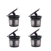 4 piezas Cápsulas reutilizables, Filtros de café reutilizables universales con malla de acero inoxidable, aptos para cafeteras 1.0 y 2.0
