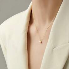 1 Stück elegante Perlenkette, goldplattierte Halskette für den Alltag und besondere Anlässe, perfektes Geschenk für Frauen zu Feiertagen, modischer und sexy Schmuck