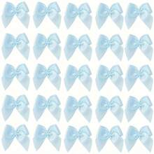 50/100pcs Mini Satin Bow, Assorted Colors - Polyester Handmade No Feather Bows, DIY Crafts, Garment Accessories, And Elegant Gift Wrapping Decorations