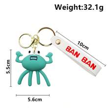 1pc Cartoon Banban Plush Keychain Pendant - Multicolor - View 15