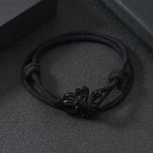 1 pieza Pulsera minimalista de cuerda de nailon con temática oceánica y elemento de pulpo, apilable, adecuada para bodas, surf en verano