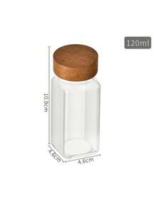 120ml Glass Spice Jars With Wooden Lids, 12pcs/Set Or 24pcs/Set Kitchen Seasoning Containers - Acacia Wood Cap 120ml Seasoning Bottle - View 10