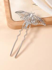 1pc/2pcs/3pcs Elegant Vintage French Hair Pin - Single Alloy U-Shaped Hair Stick, Golden Metal Bun Holder, Twist Hairpin Fork For All Hair Types, Solid Color, No-Snag Easy Updo Accessory, Suitable For Ages 14+ Hair Combs Combs For Hair Side Comb - Butterfly Multicolor - View 4