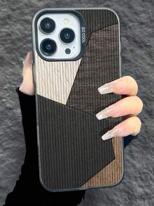 镜面复古木纹图案软TPU防摔手机壳，适用于和S15/S15 Plus/S15 Pro/S15 Pro Max - 彩色 - 查看 2