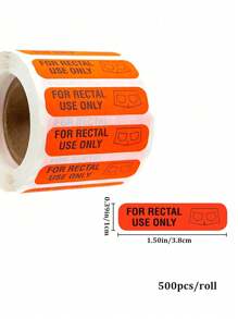 500 peças/rolo "SOMENTE PARA USO RETAL" Adesivos de etiqueta à prova d'água, decalques engraçados removíveis em PVC azul e laranja