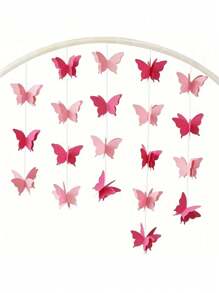 1/2Pcs Butterfly Decor Hanging Paper Garland,Butterfly Hanging Garlands,3D Butterfly Banner,Butterfly Pull Flag For Wedding,Valentine's Day,Engagement,Birthday And Themed Party Decor,Bridal Gift,Home Decor,Indoor And Outdoor Party Decoration Mother's Day,Graduation