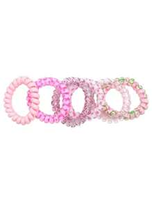 6 Pezzi Fasce per Capelli Scrunchie con Stampa Floreale per Donne, Fasce Casual Carine per la Vita Quotidiana, Adatte per San Valentino